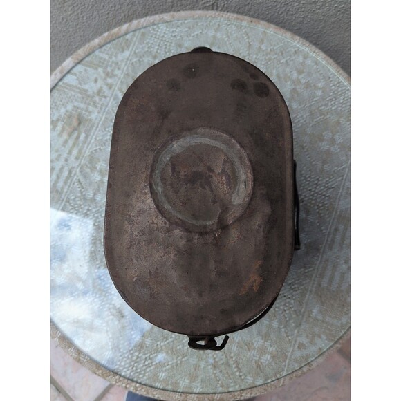 Vintage/Antique Aluminum Railroad  Miner Lunch Box Pail  Primitive Country Decor - Picture 3 of 8